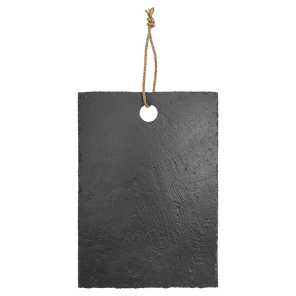 13 3/4" x 9 3/4" RECTANGLE SLATE CUTTING BOARD WITH HANGER STRING